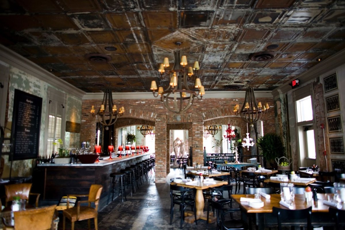 Стиль гранж в интерьере кафе