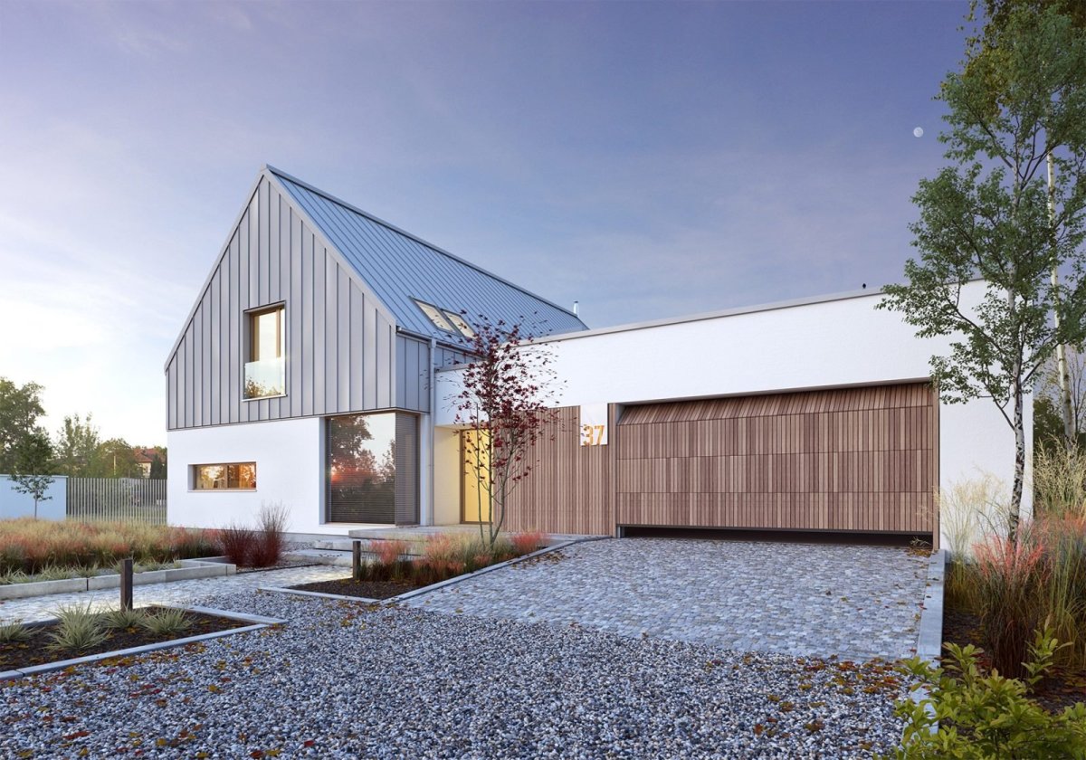 Барнхаус с гаражом проект