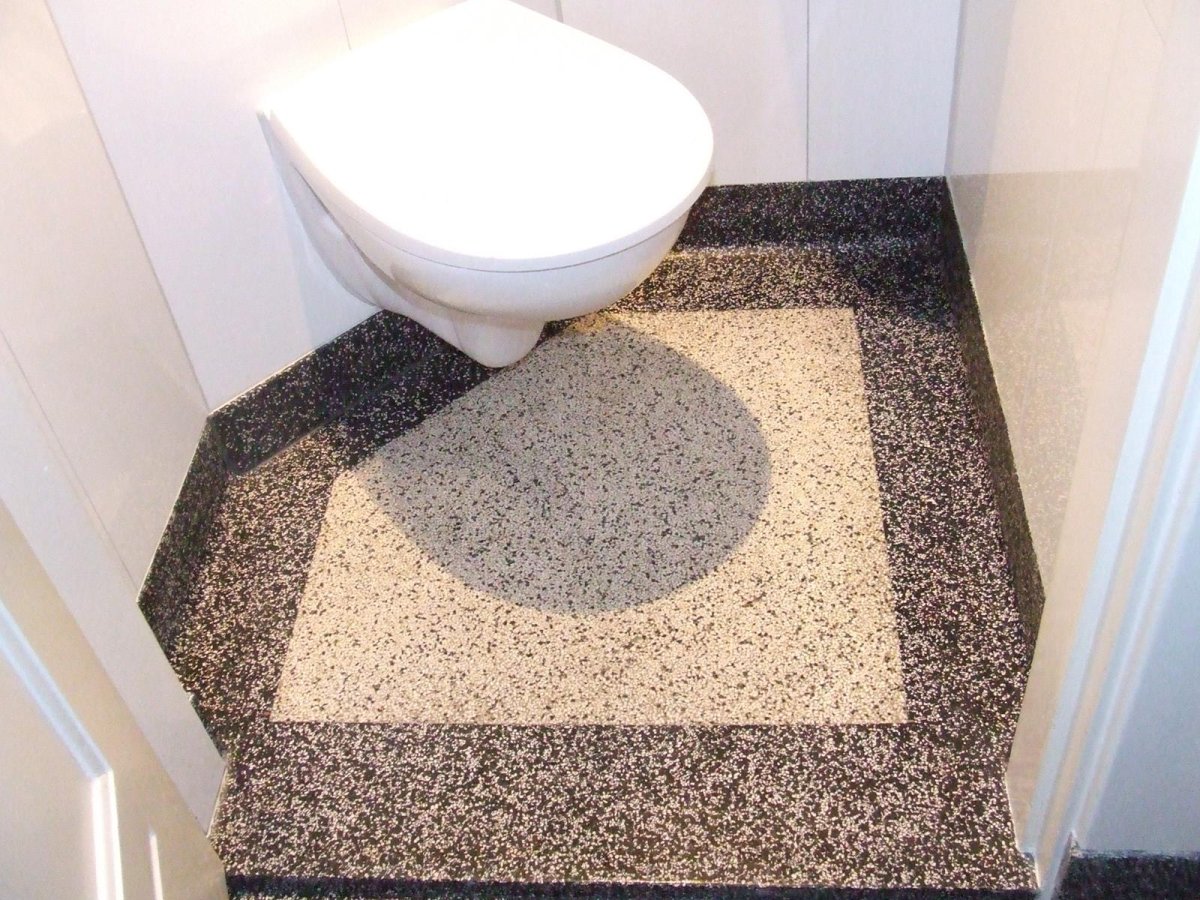 Наливной пол с мраморной крошкой