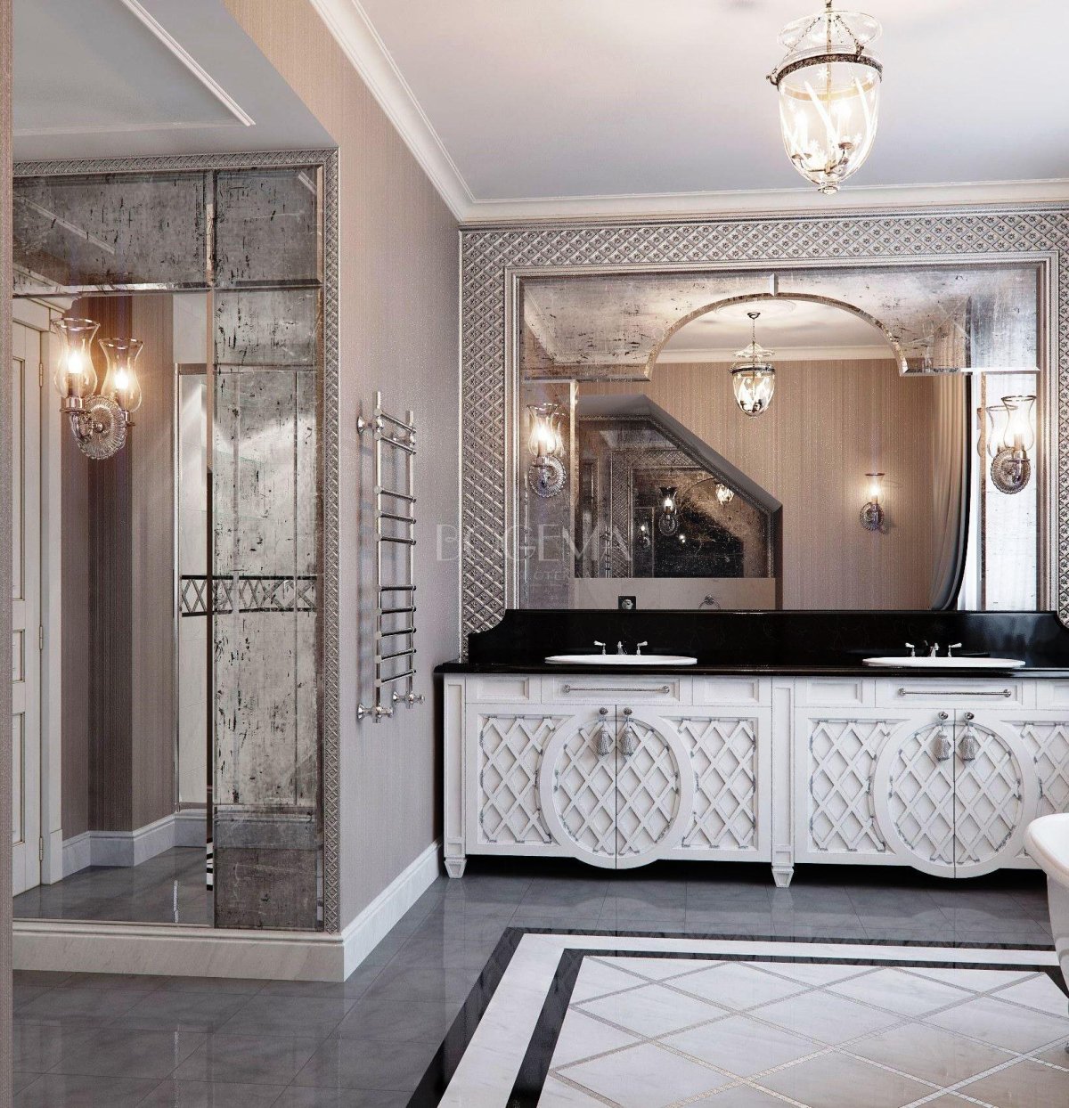 Ванные комнаты Неоклассика арт деко