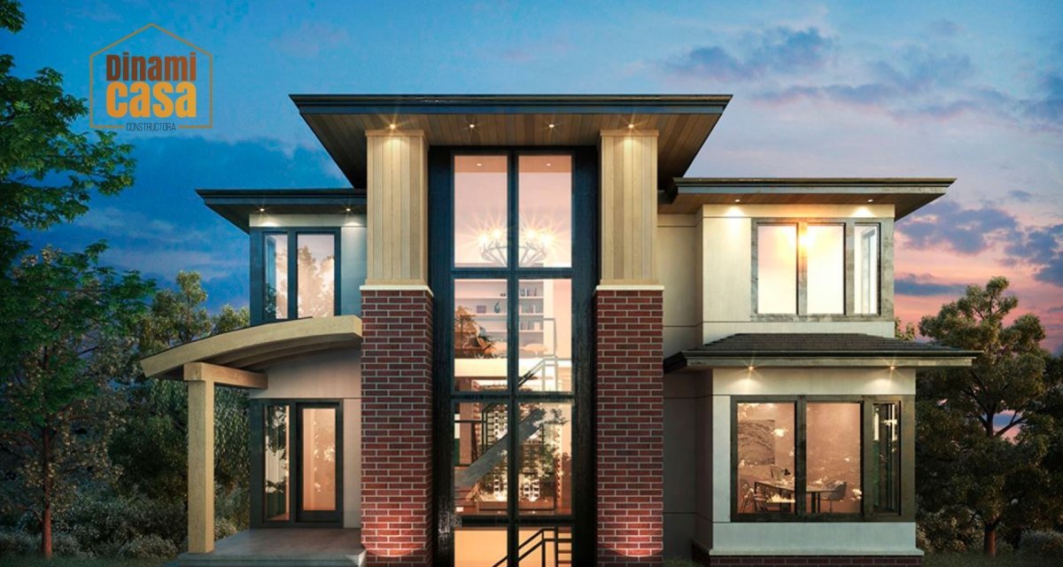 Дом с большими панорамными окнами