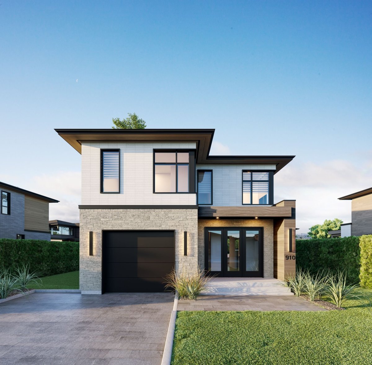 Небольшой современный двухэтажный дом