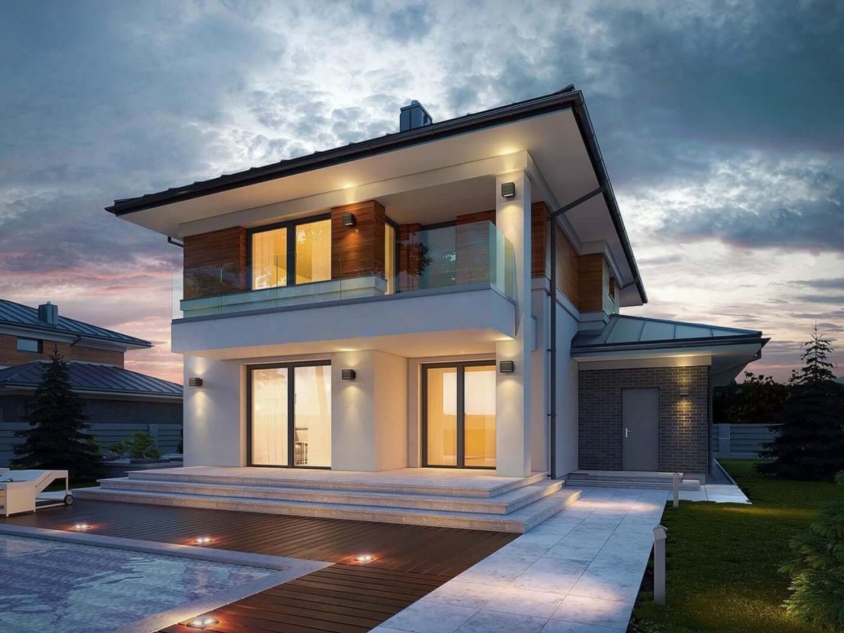 Стильный двухэтажный дом