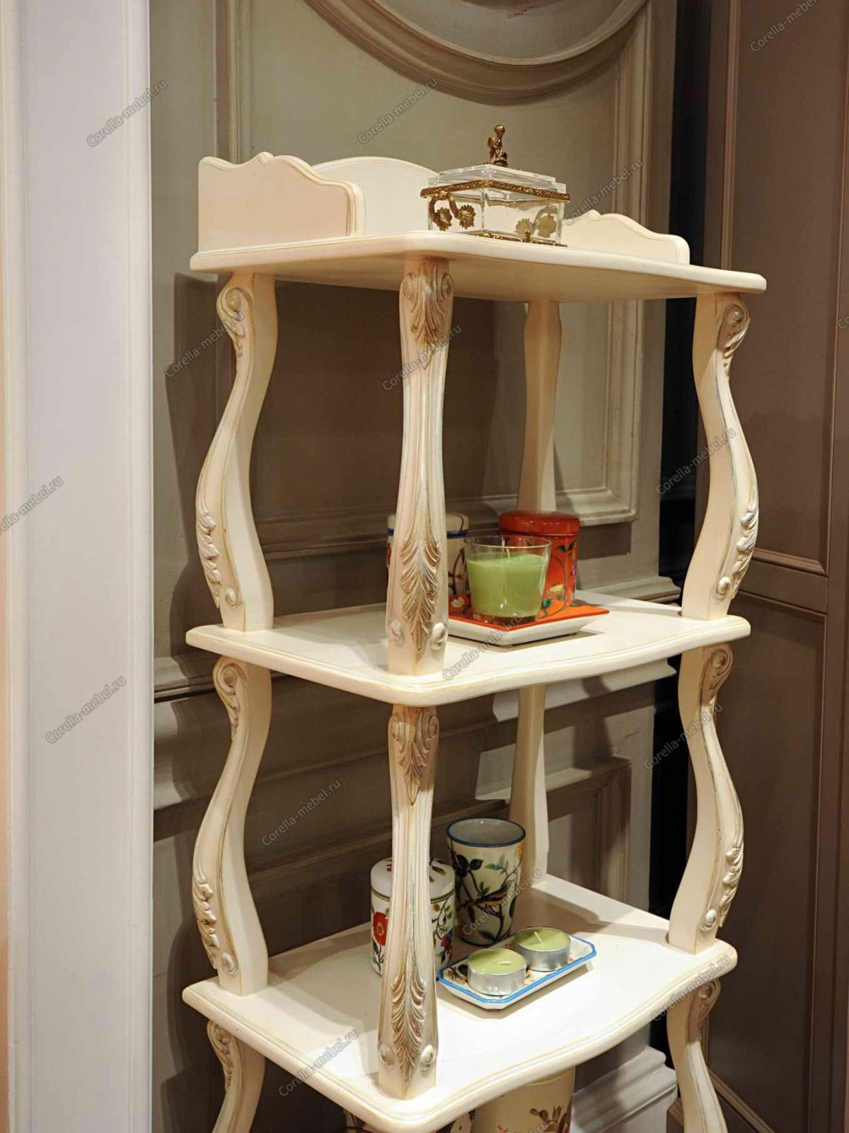 Этажерка деревянная напольная