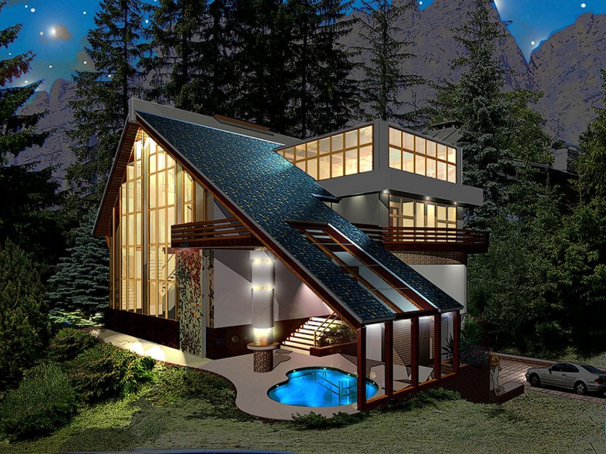 Дом на склоне горы