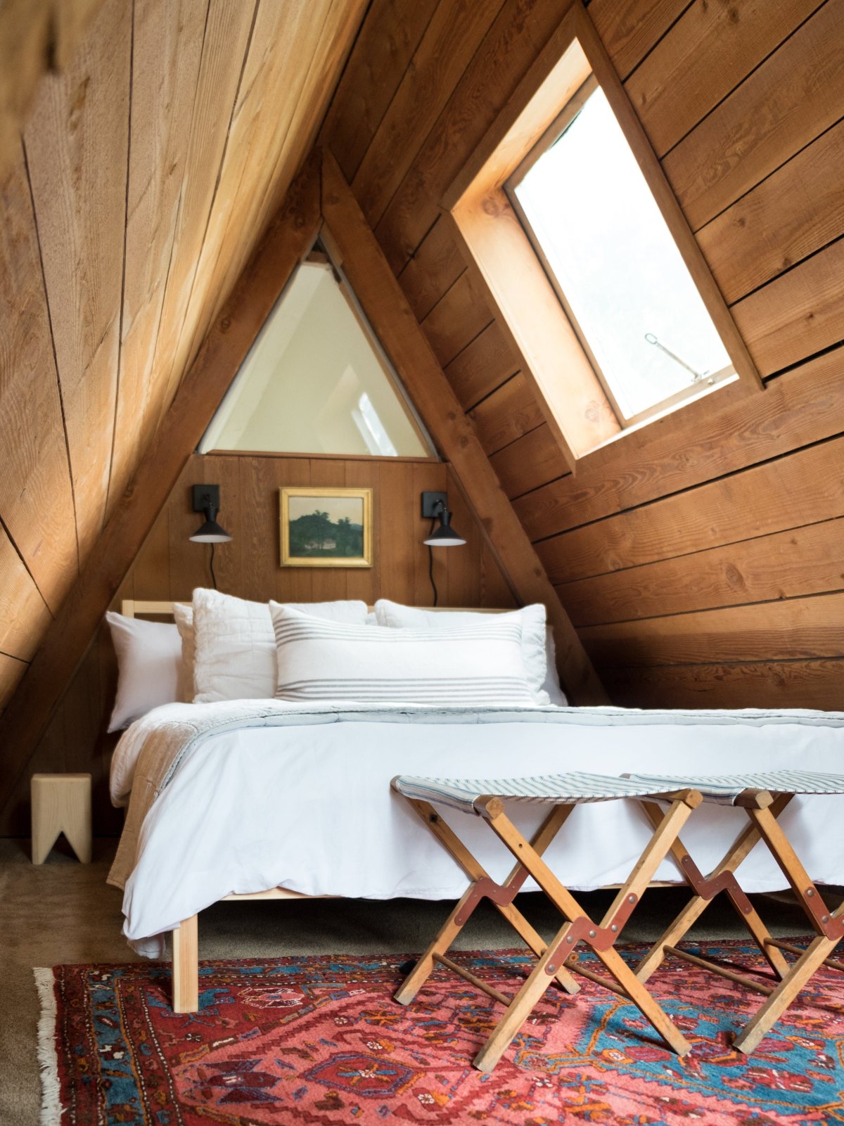 Aframe дом интерьер