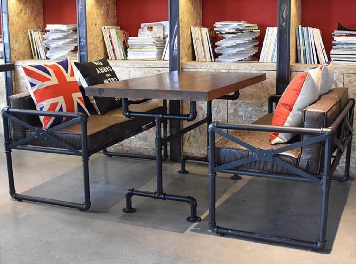 Диван на МЕТАЛОКАРКАСЕВ стиле лофт 48-1