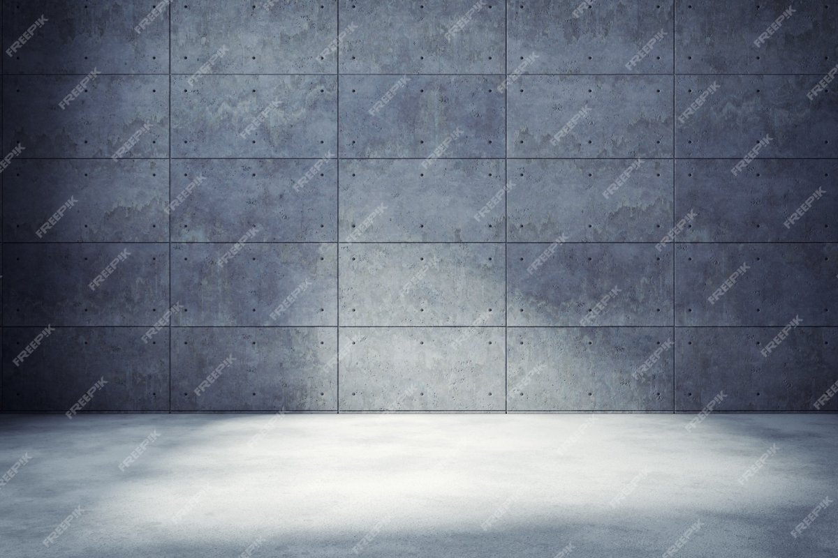 Пустая комната с бетонными стенами