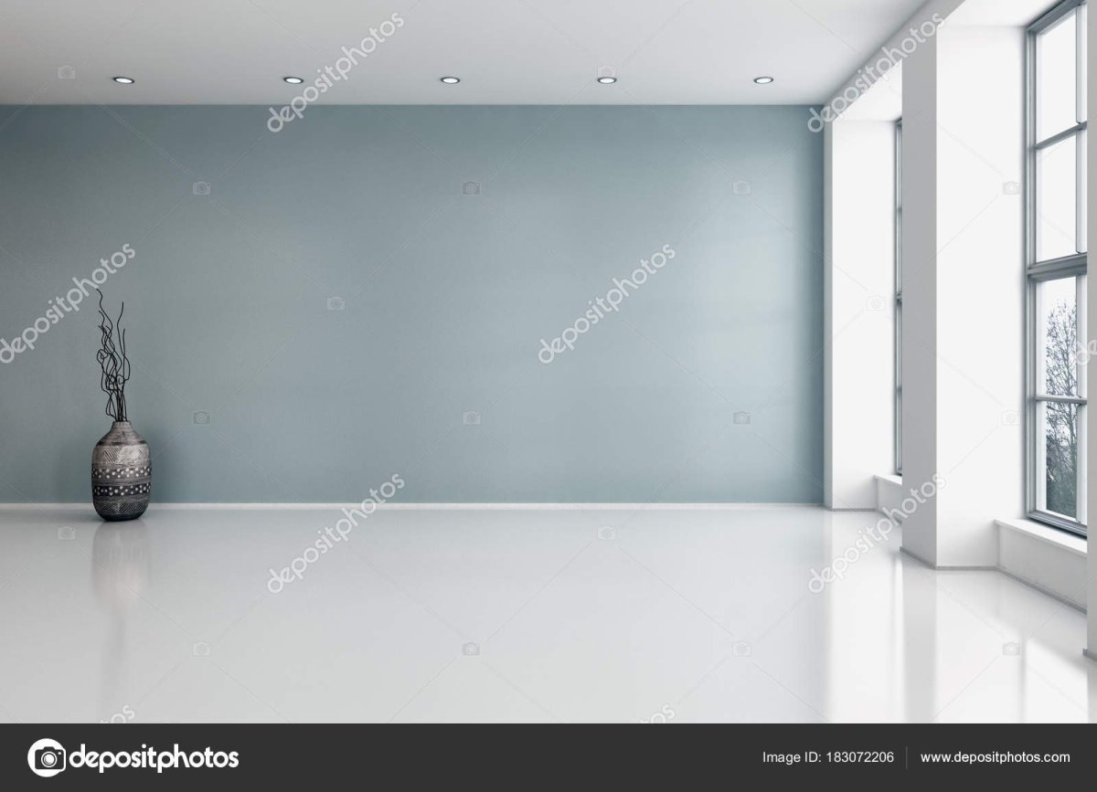 Пустая стена в комнате