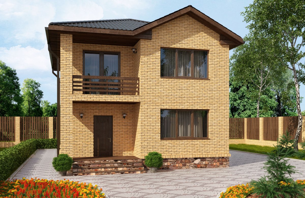 Дом кирпичный двухэтажный