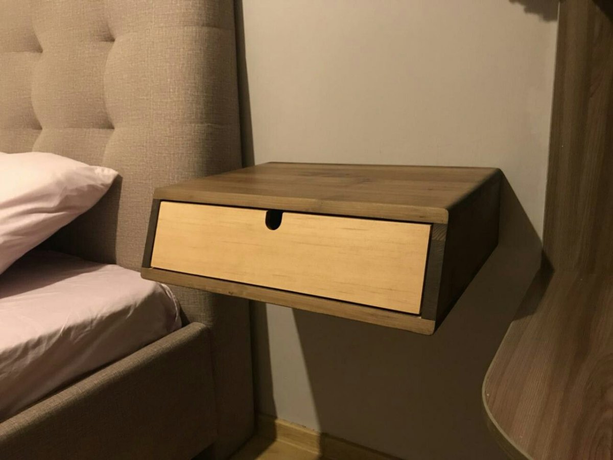 Прикроватная тумба Cortez Charcoal Floating Nightstand