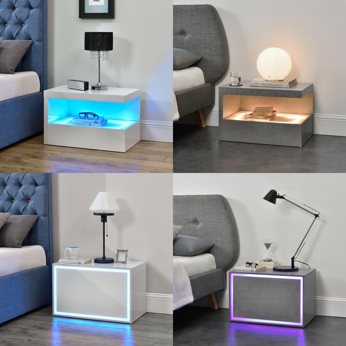 Прикроватная тумбочка с подсветкой
