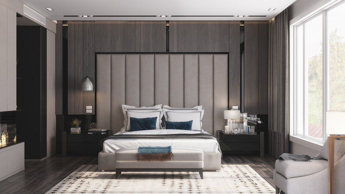 Кровати со стеновыми панелями