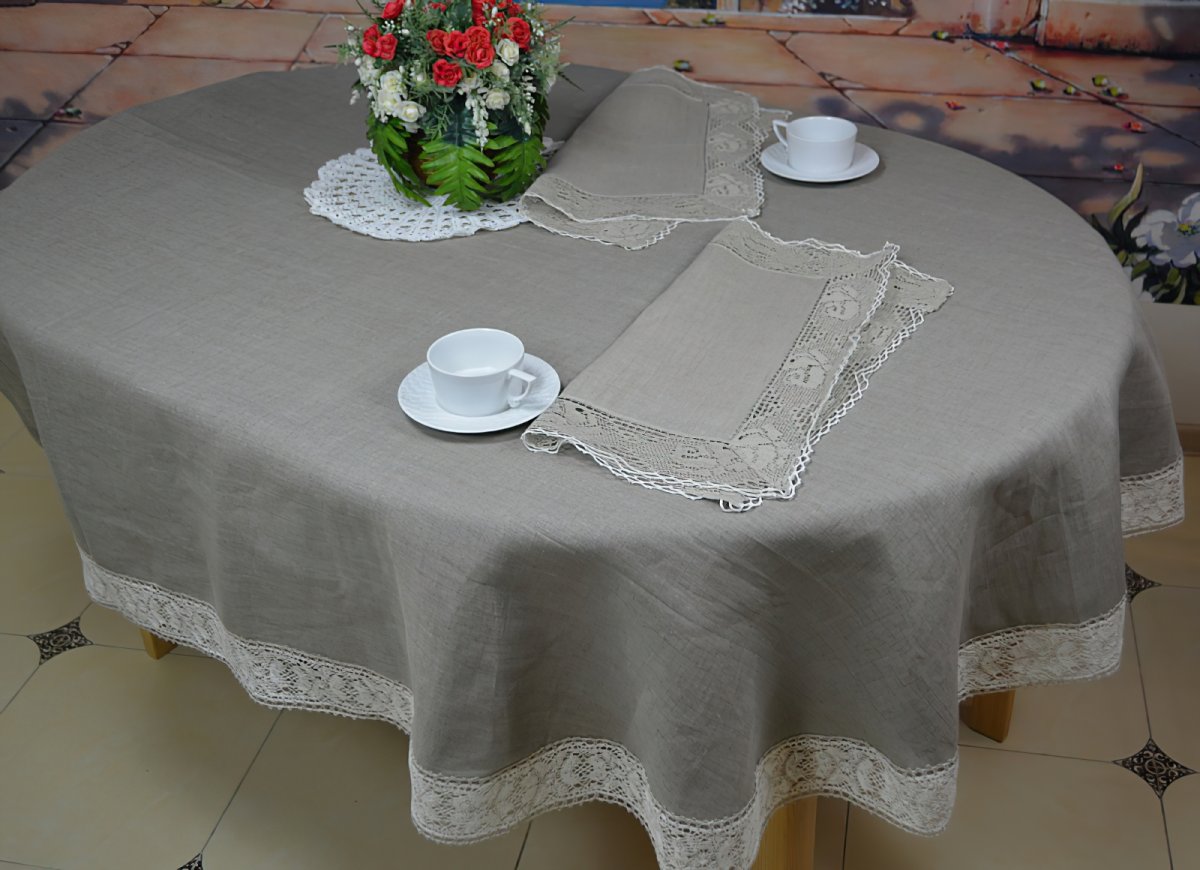 Льняная скатерть Tablecloth hy384
