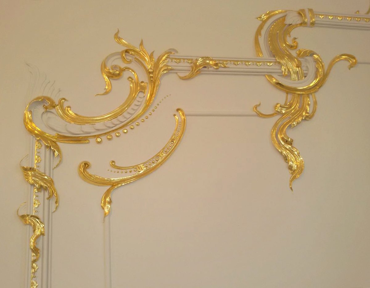 Золочение твореным золотом