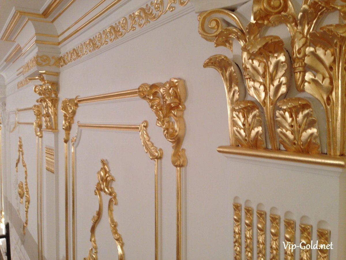 Позолота в интерьере