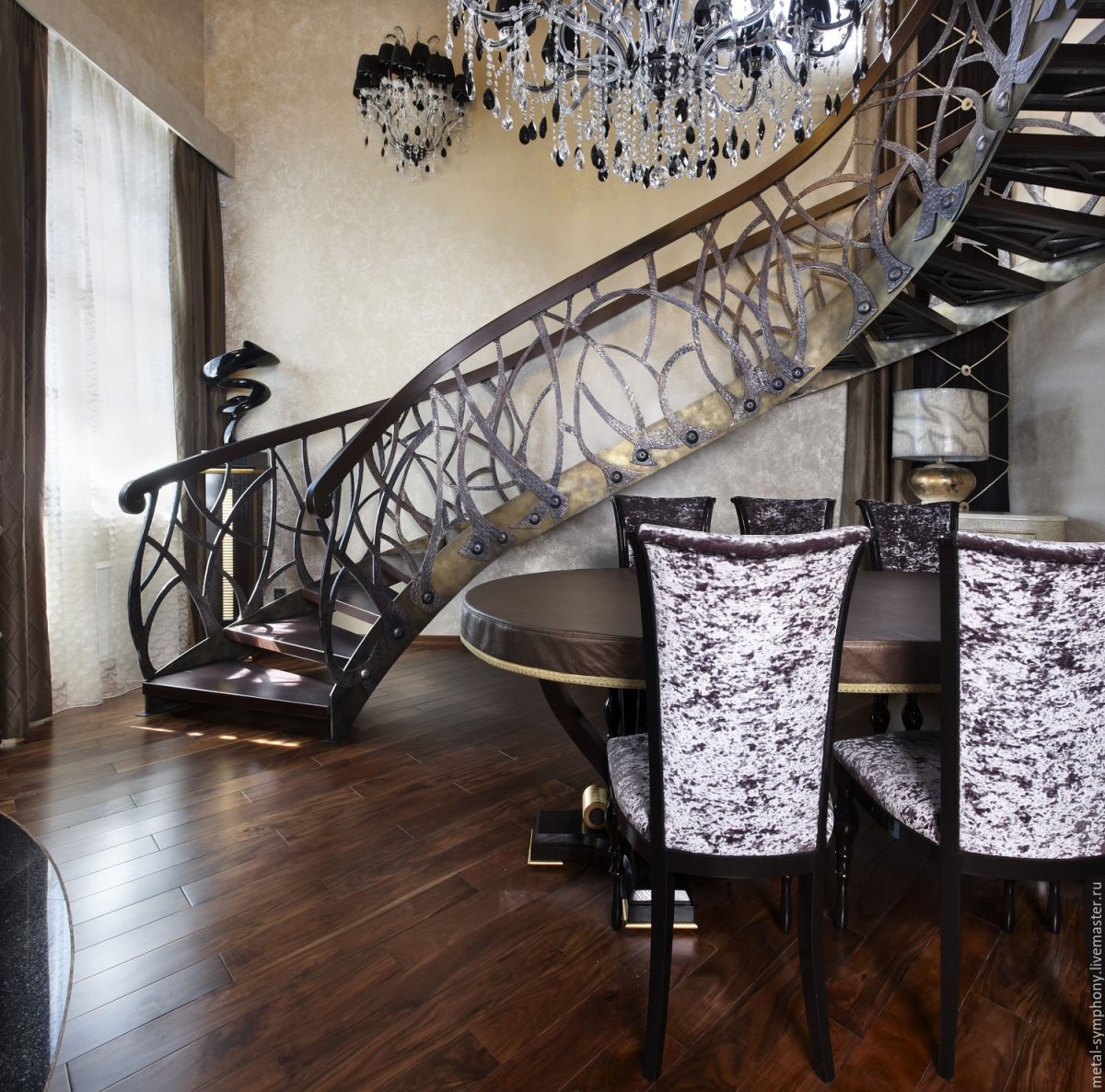 Кованые лестницы в интерьере