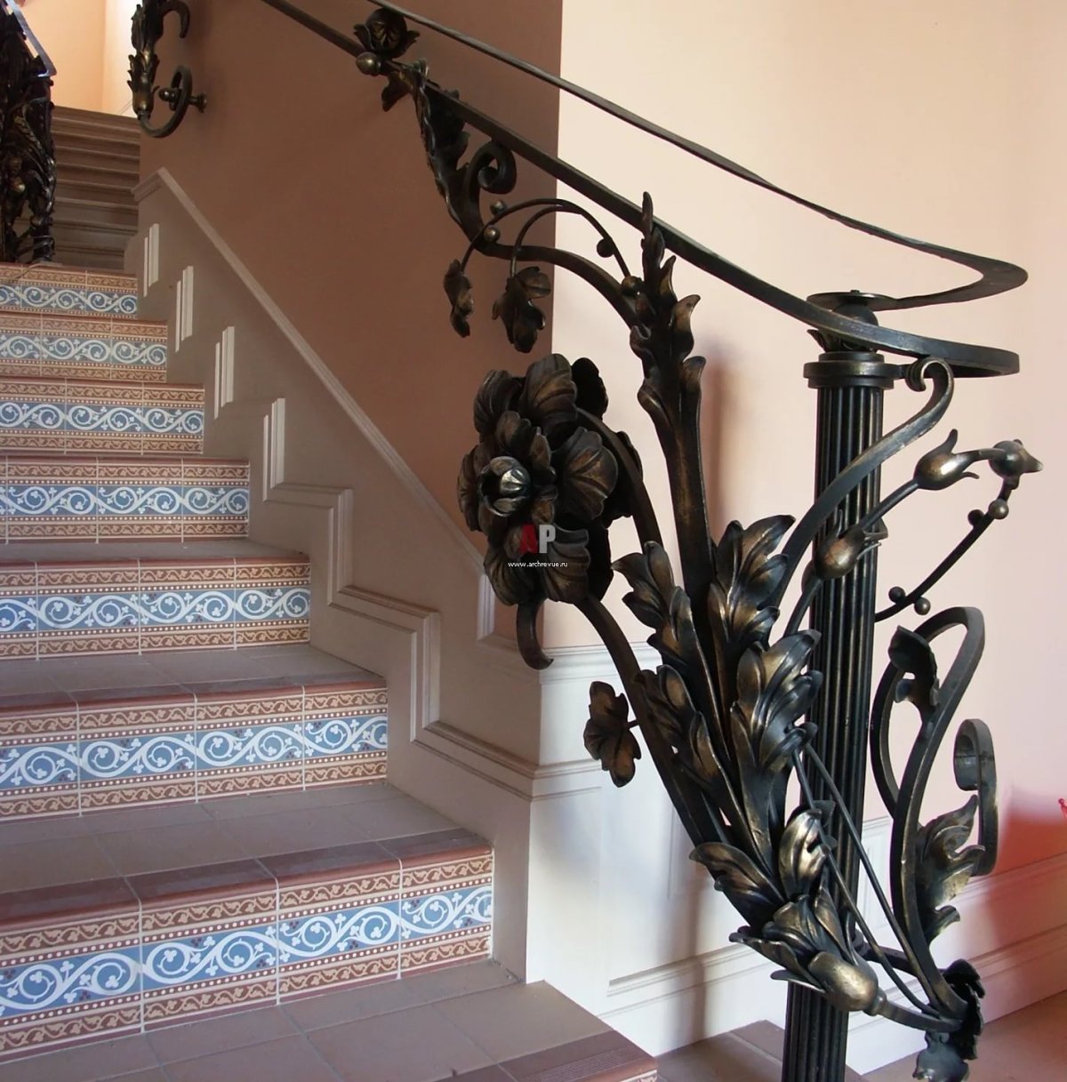 Кованые лестницы в интерьере