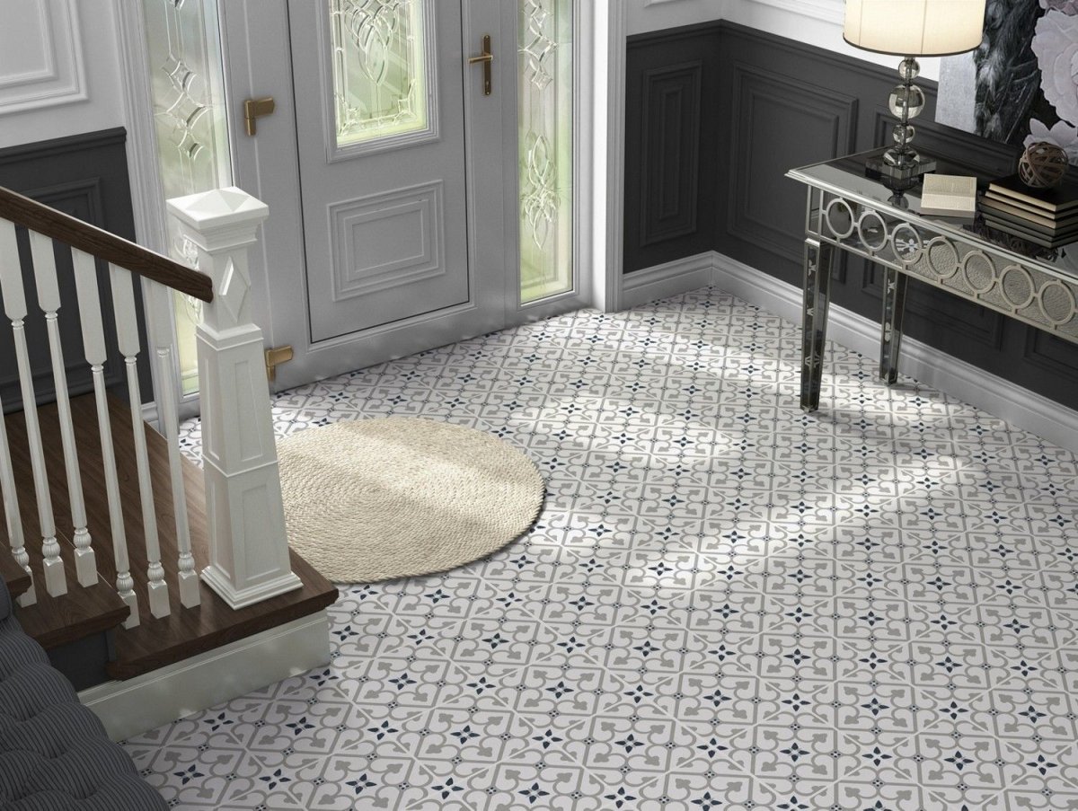 Scarlett White матовая напольная плитка 450x450