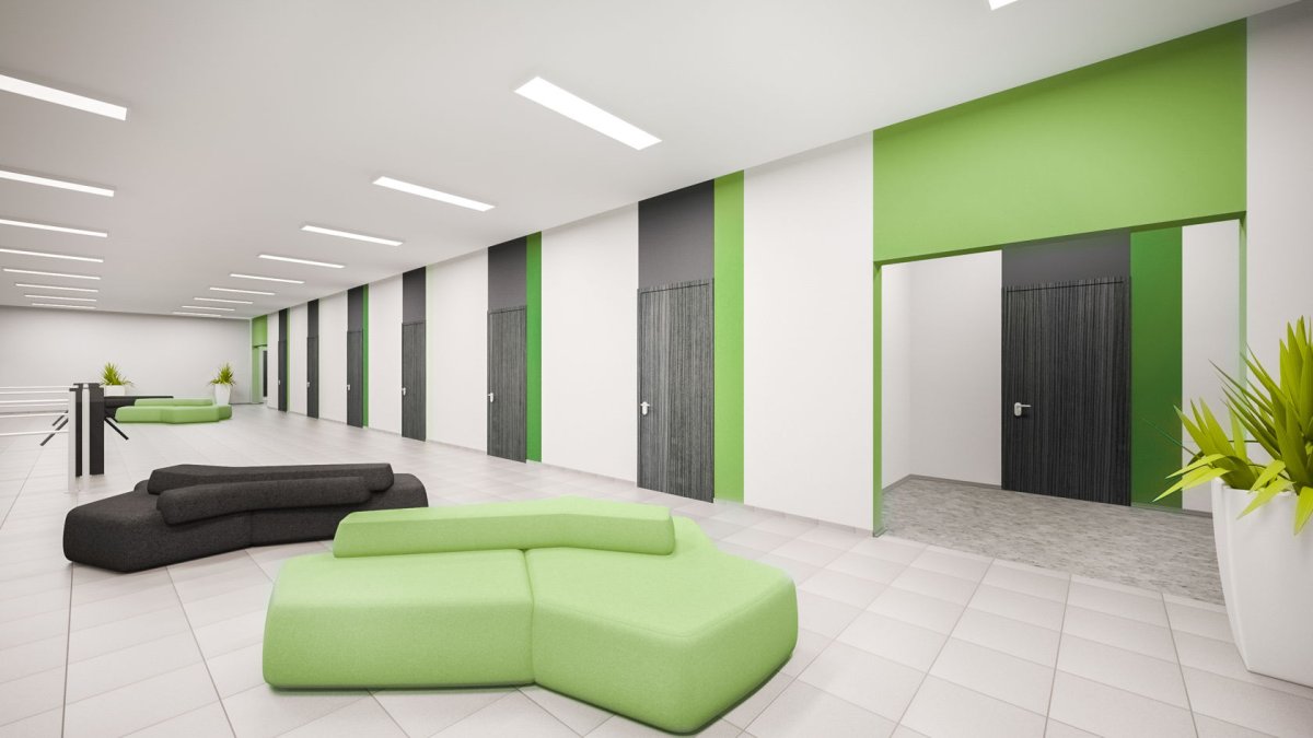 Интерьер холла школы