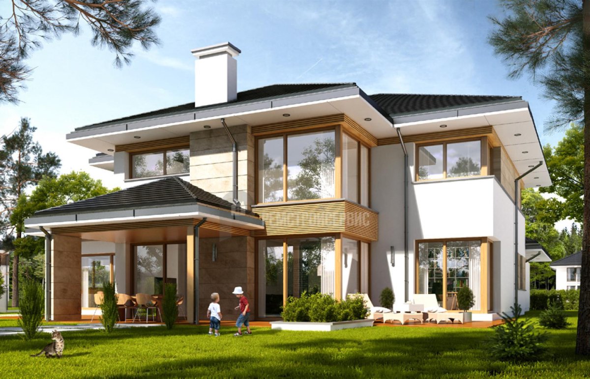 Проект солидного функционального коттеджа s8-301