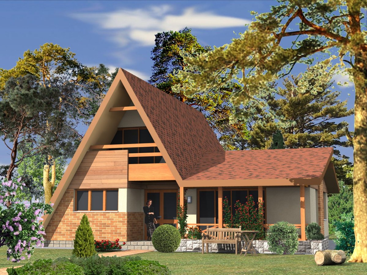 Домик с мансардой