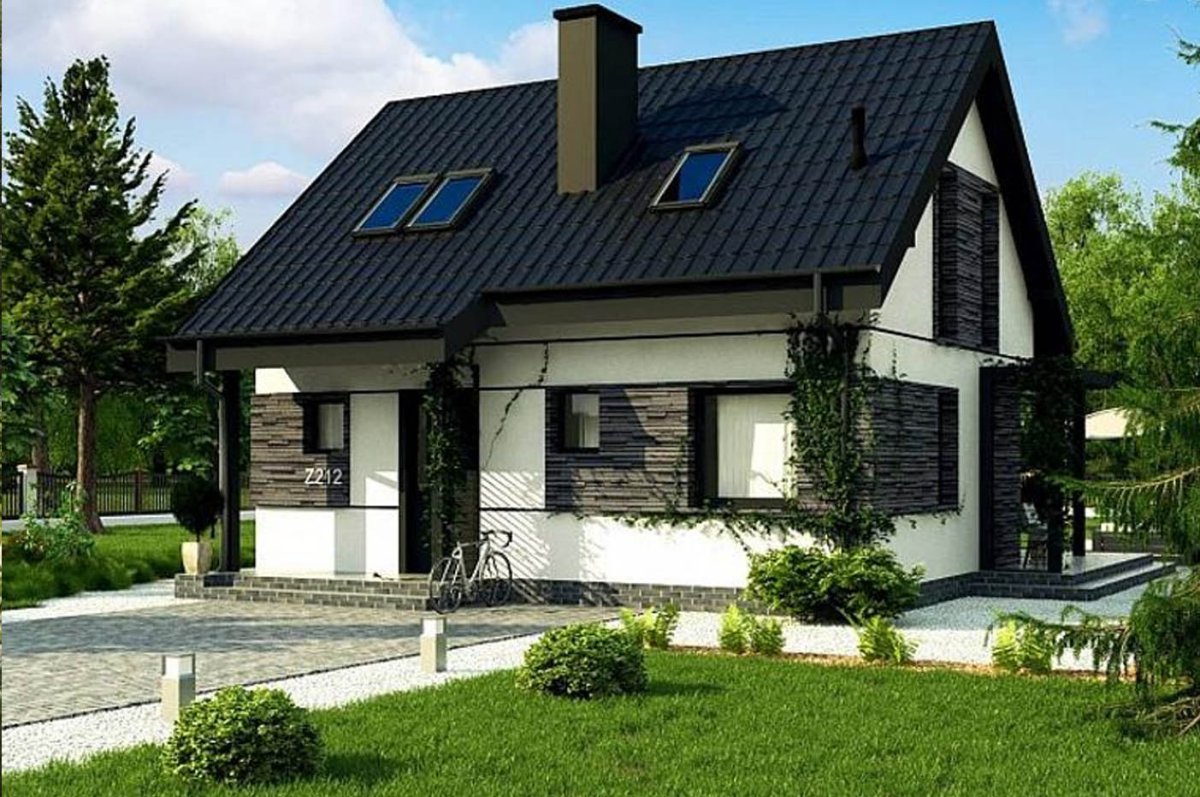 Дом с мансардой и террасой 120кв