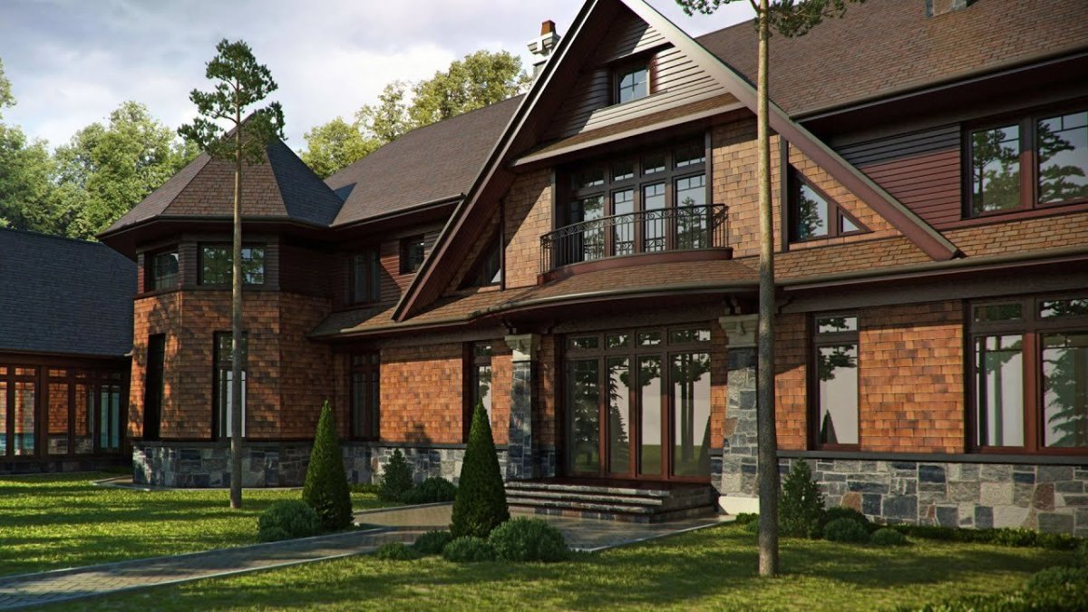 Загородная резиденция в стиле Шале проект