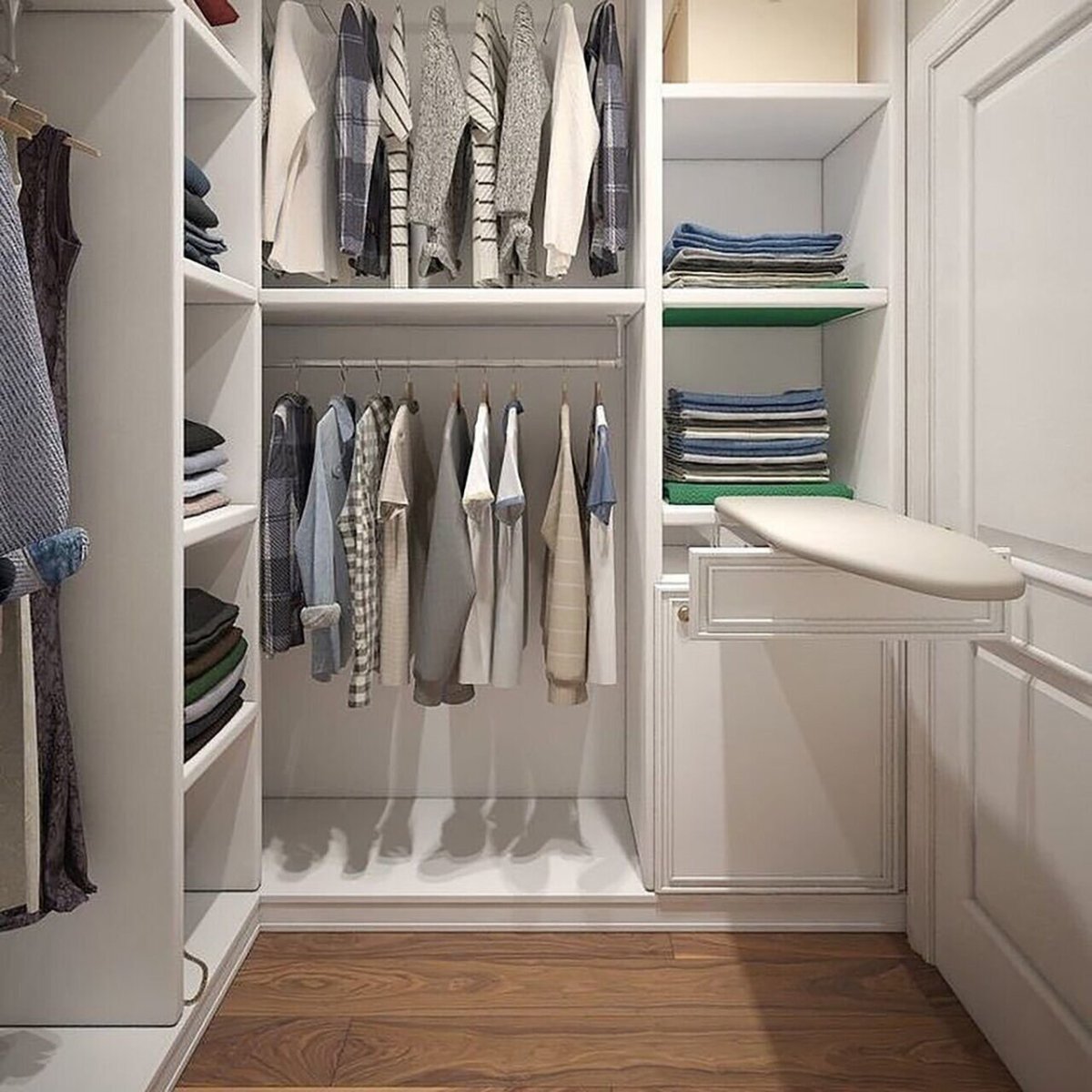 Гардеробная с гладильной доской