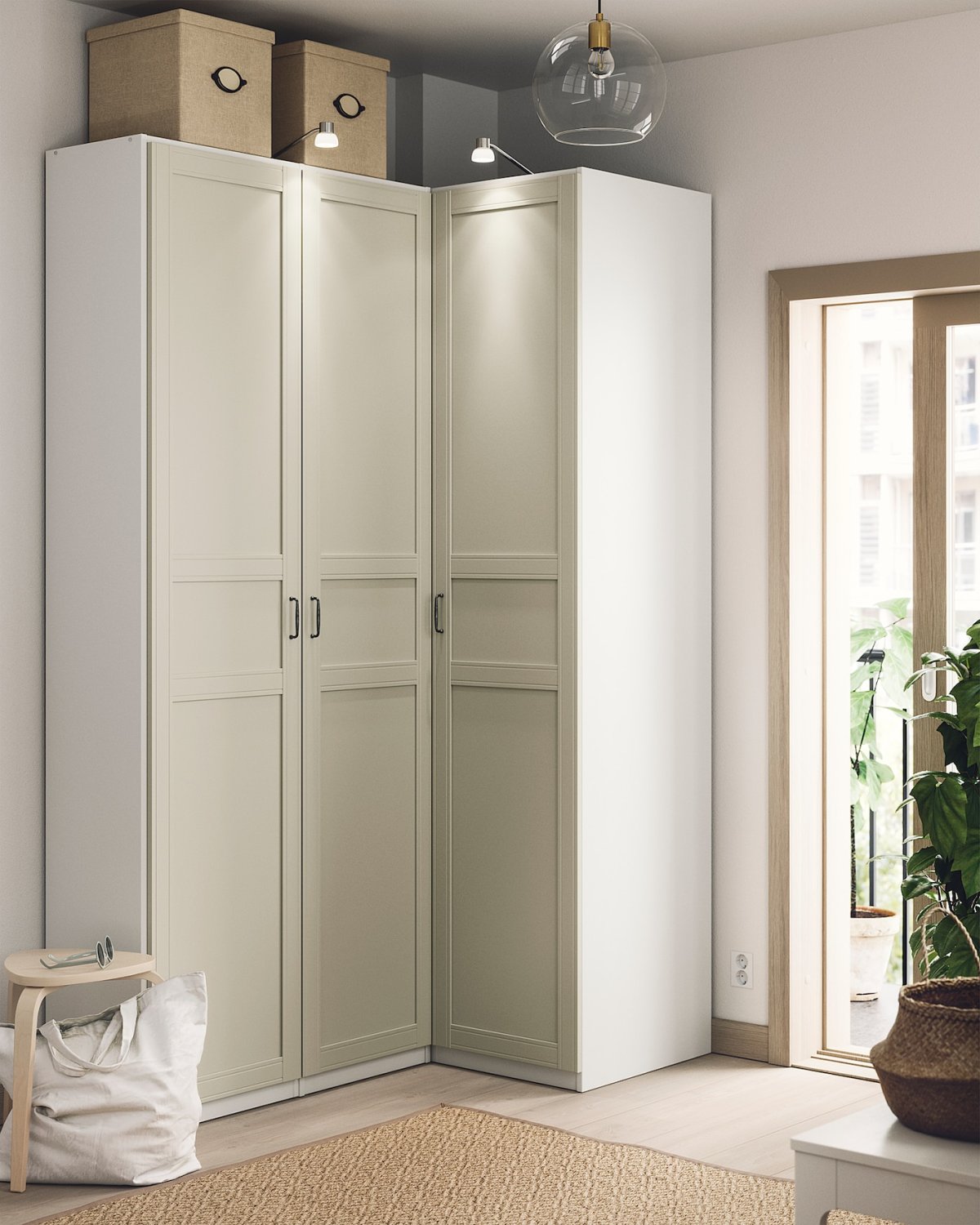 Pax ПАКС гардероб угловой, белый