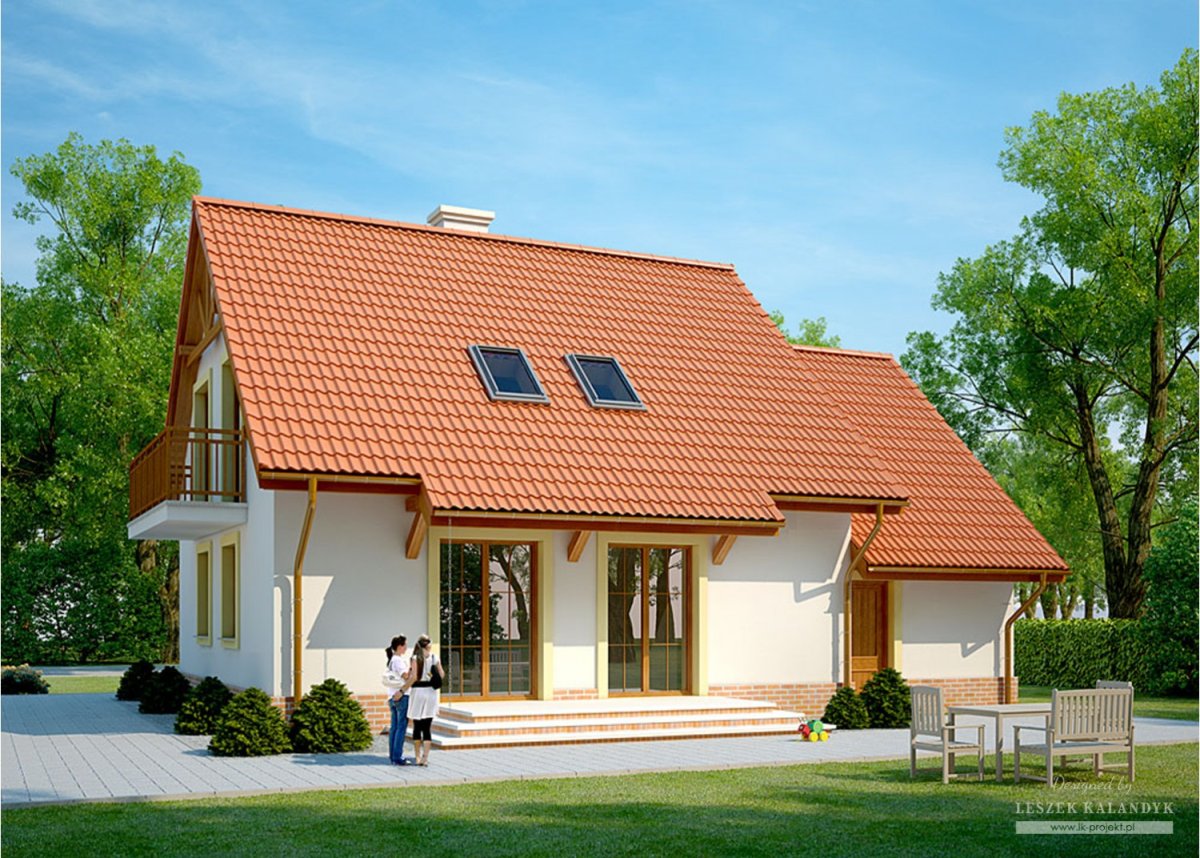 Одно этажный дом с мансардом