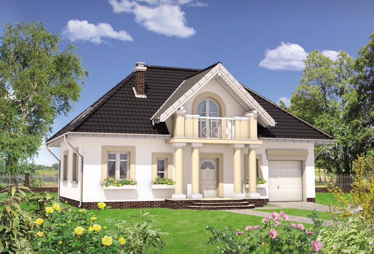 Классический дом с мансардой