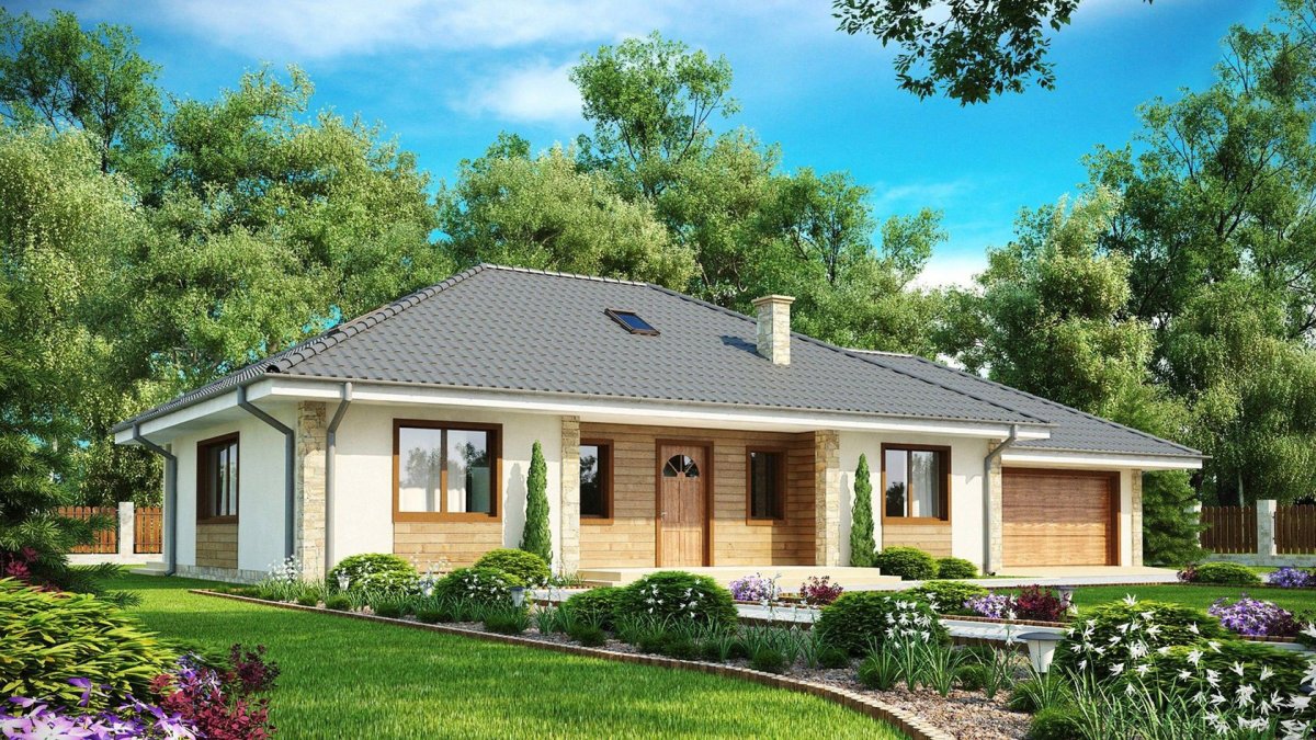 Z500 проекты одноэтажных домов с гаражом