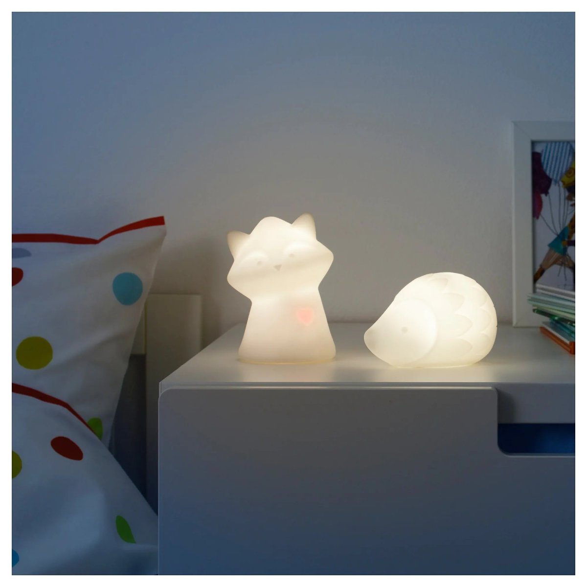 Светодиодный ночник ЛУРИГА белый, ёж