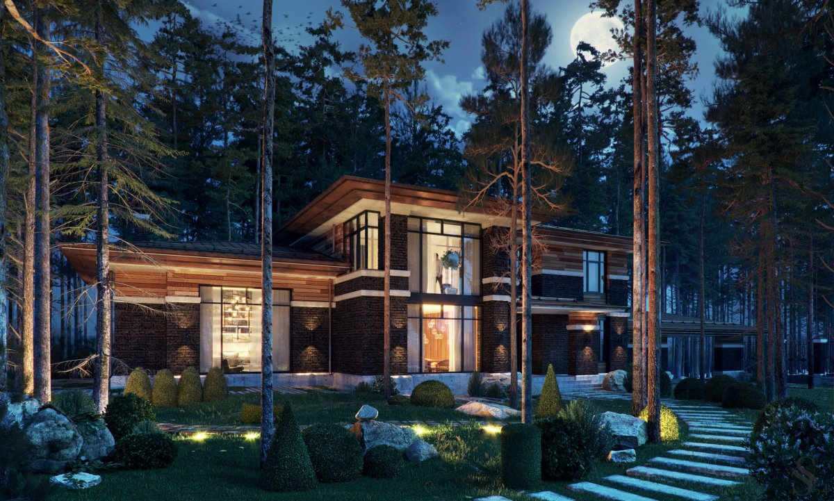 Репино дом в стиле Райт