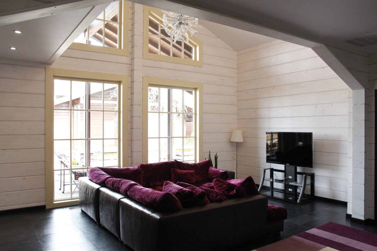 Интерьеры норвежских домов из лафета