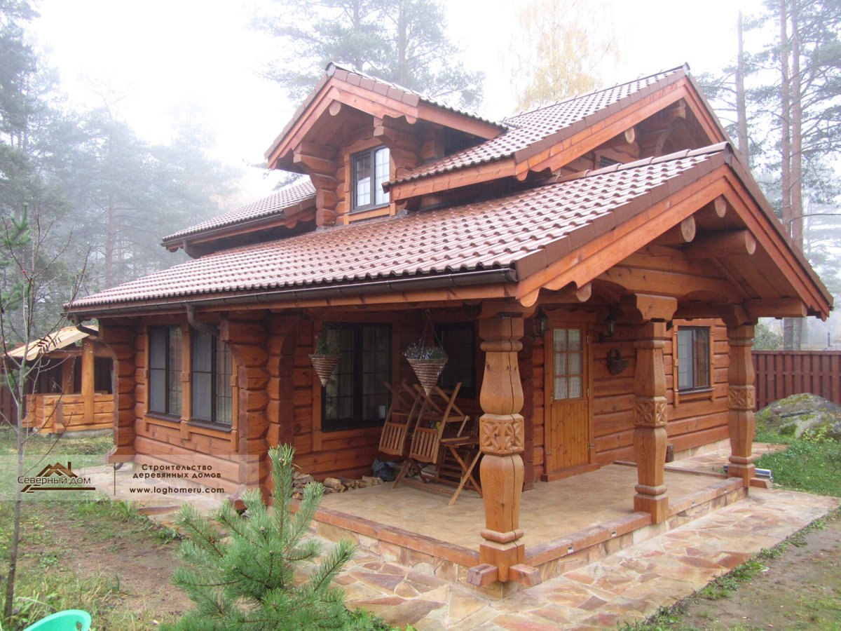 Красивые дома из лафета