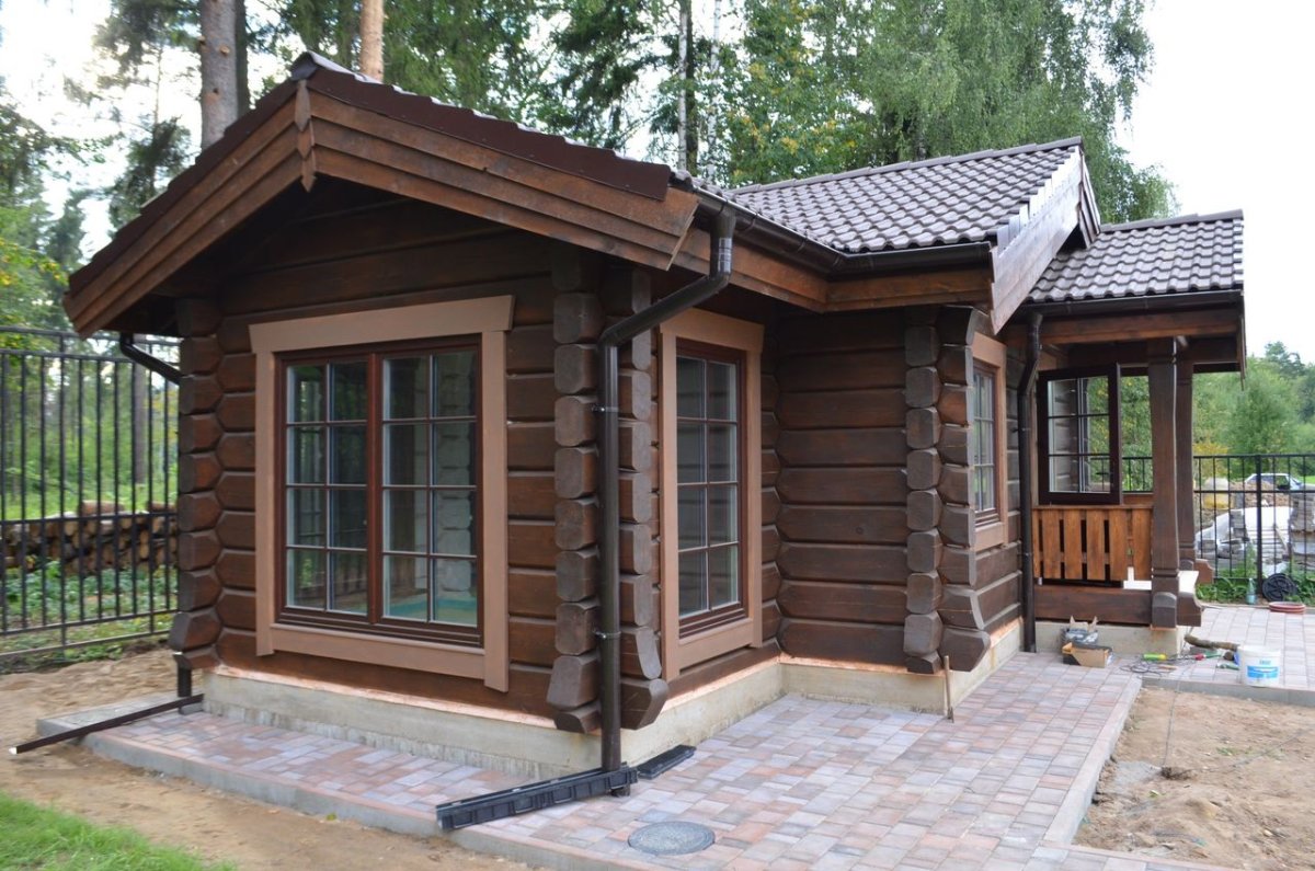 Деревянный дом лафет