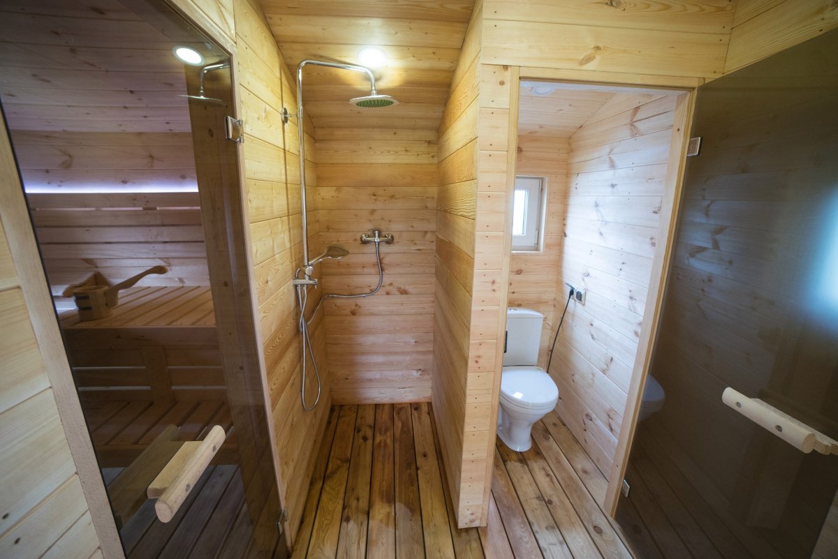 Баня с помывочной 6х6 комнатой