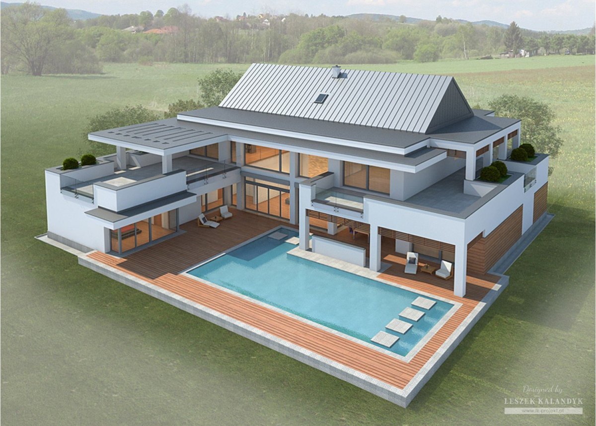 Проекты домов с бассейном