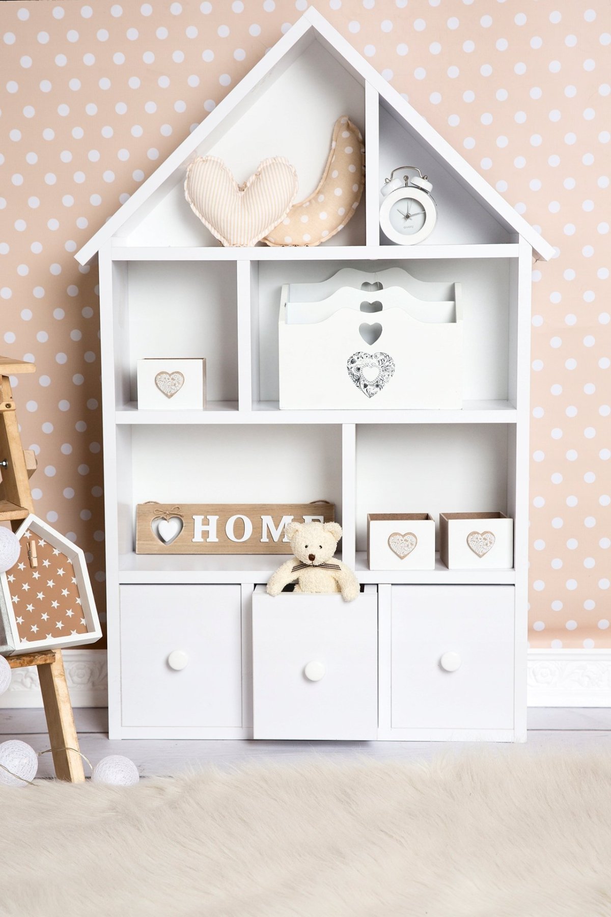 Детский стеллаж домик