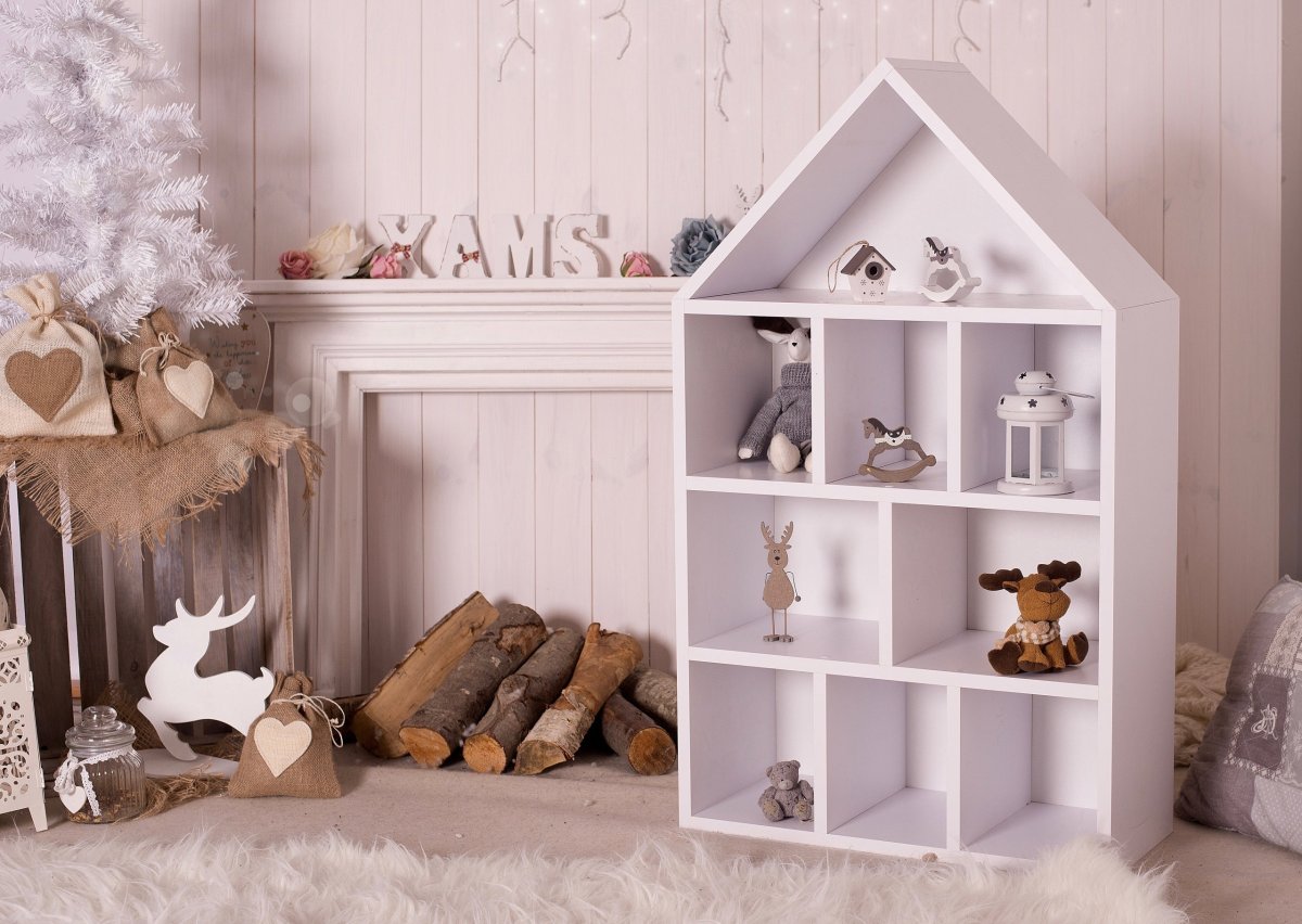 Детский стеллаж домик