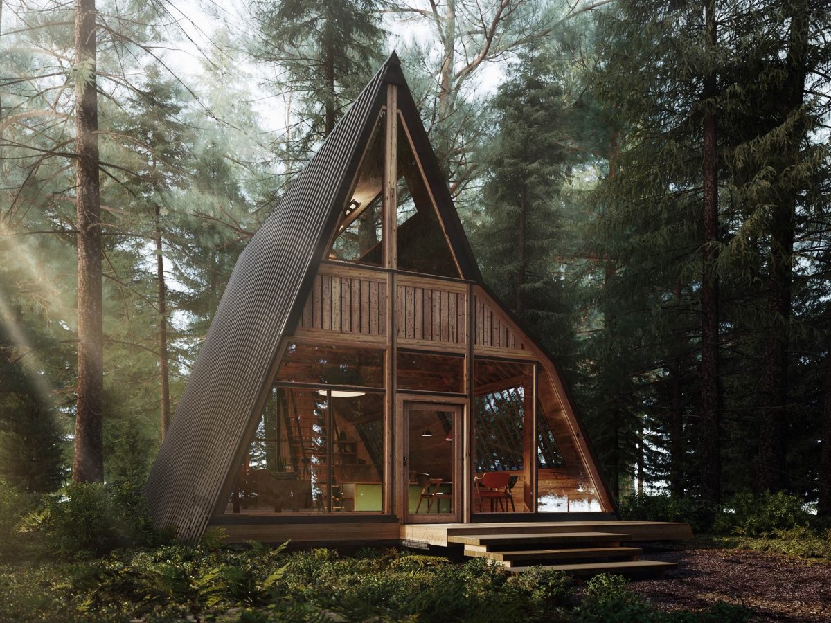 Дом a-frame (дом шалаш)
