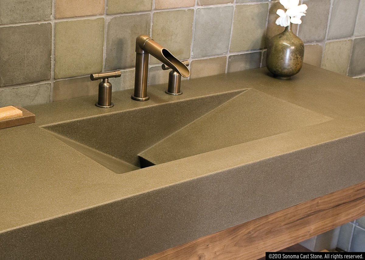 Раковина из каменной плиты