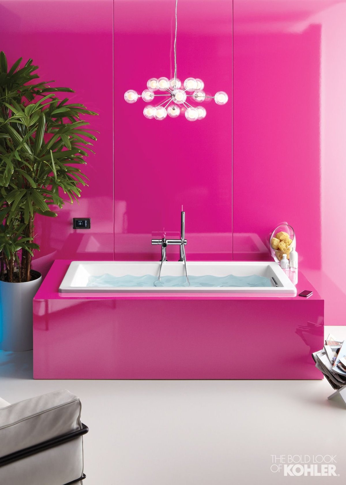 Ванная в розовом цвете