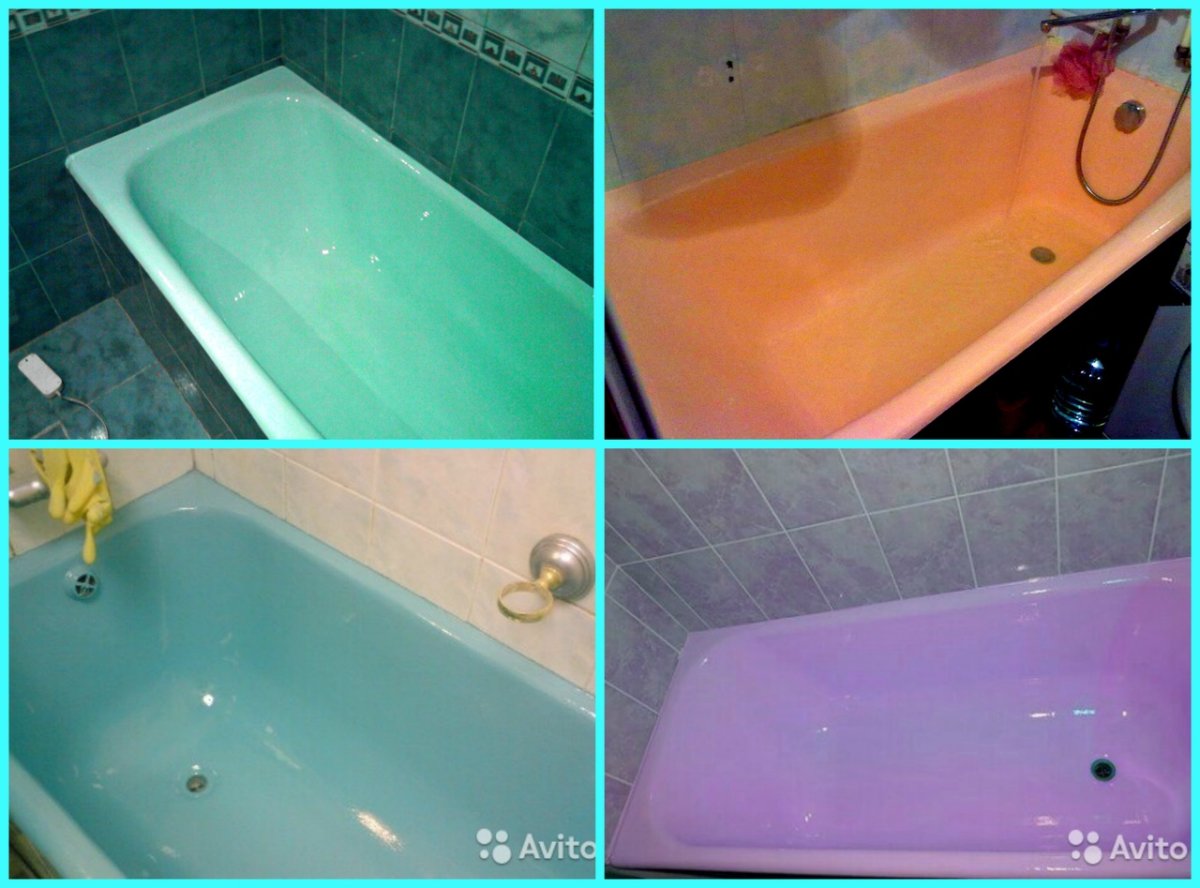 Наливная ванна жидкий акрил цветная