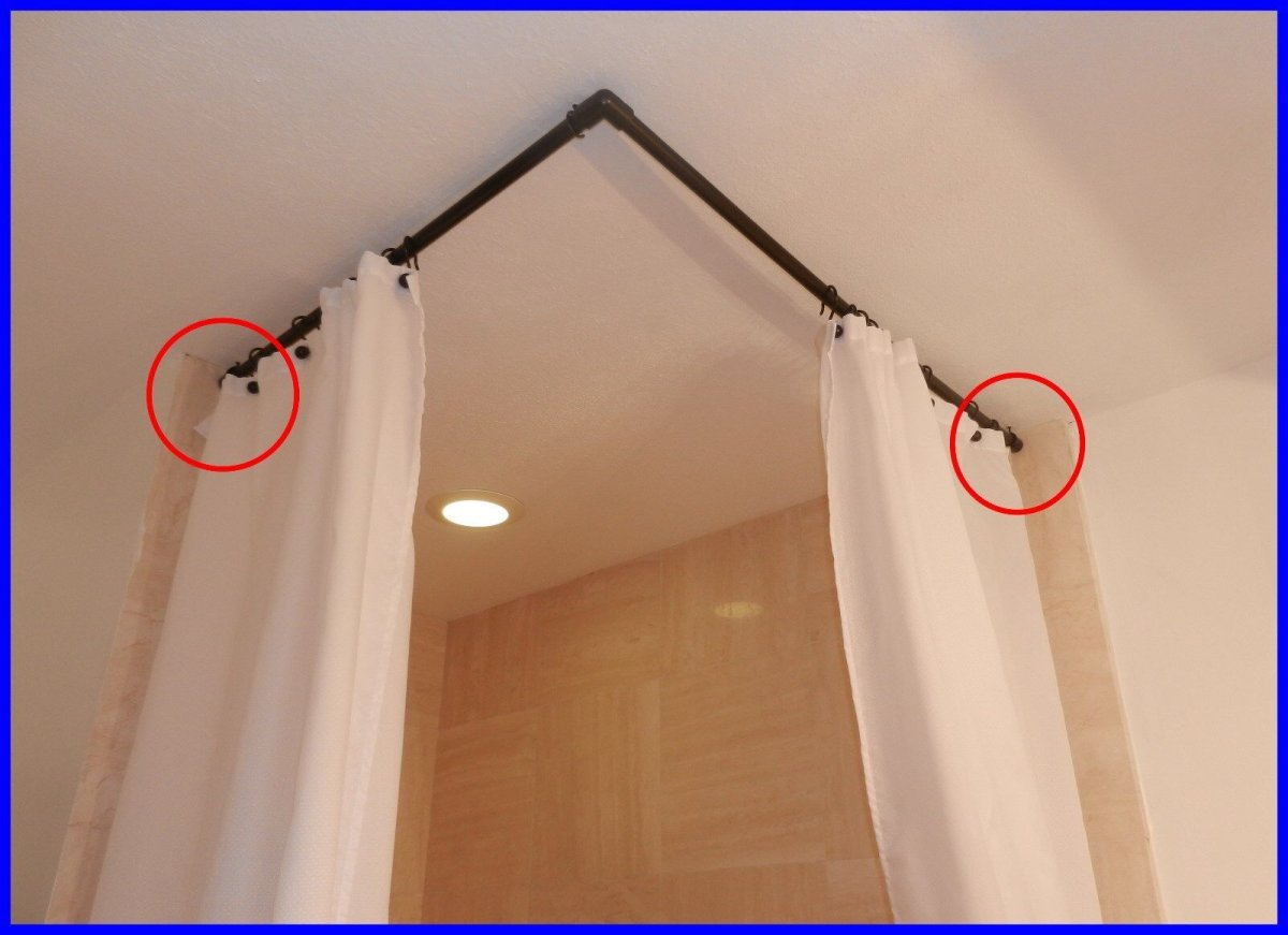 Потолочный карниз для ванной шторки