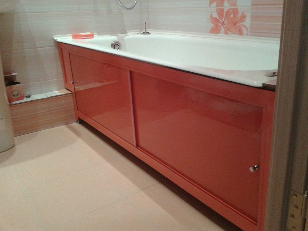 Сдвижные дверцы под ванну