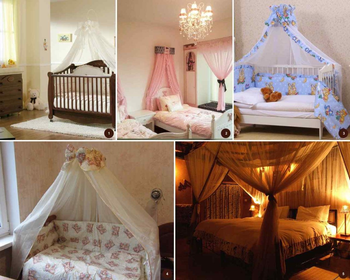 Балдахин на детскую кроватку Винни пух