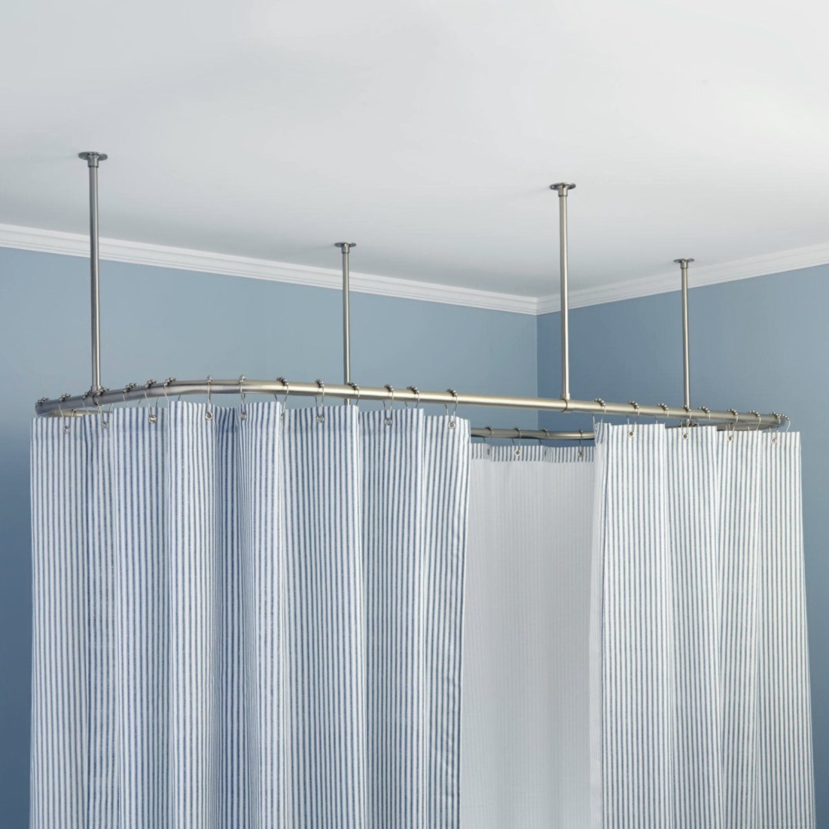 Потолочный карниз для ванной шторки